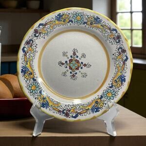 Meridiana Ceramiche Italy Multicolor Tapas / Dessert Plate – 7.75" Hand-Painted